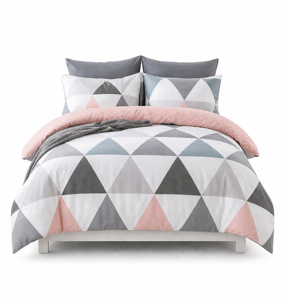 Nordic Geometric Percale Set